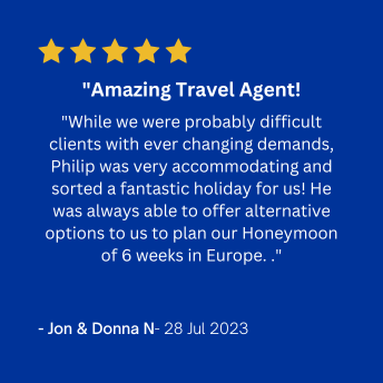 28 Jul 2023 5-star Amazing Travel Agent! jon & donna n