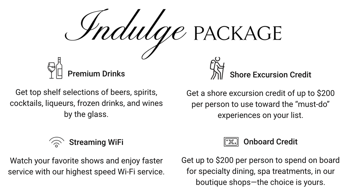 Upgrade to the Indulge Package