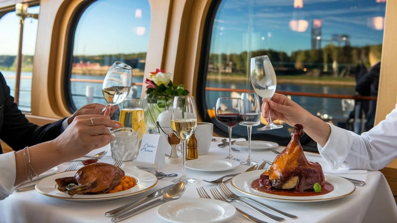 Onboard dining Europe river cruise