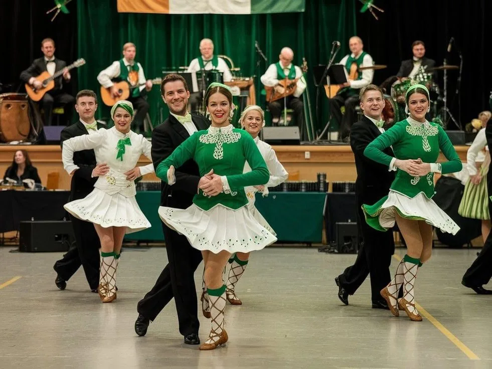 A photo of a traditional Irish dance show