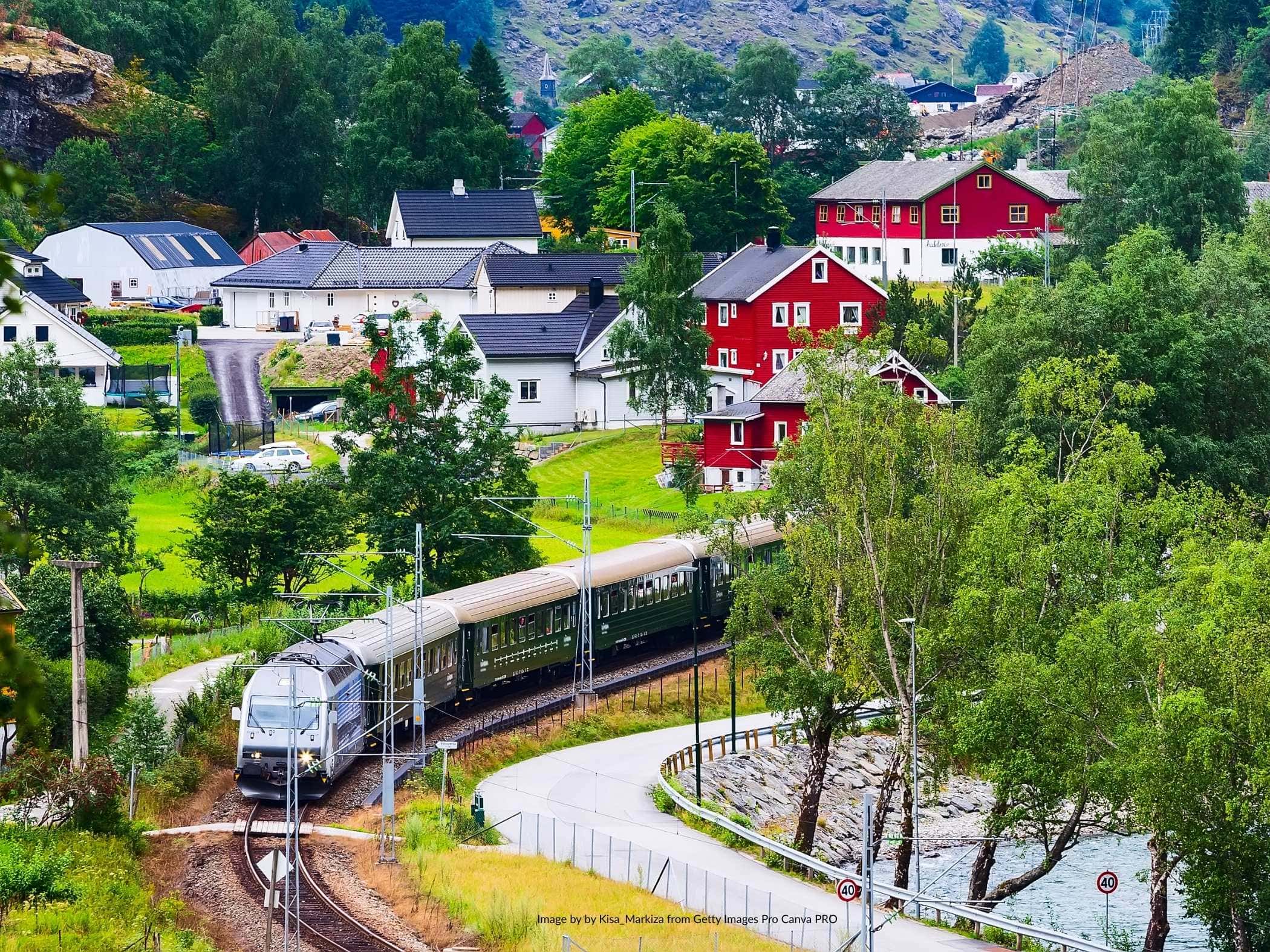 Flam Norway Myrdal Train - Image by Kisa_Markiza from Getty Images Pro Canva PRO