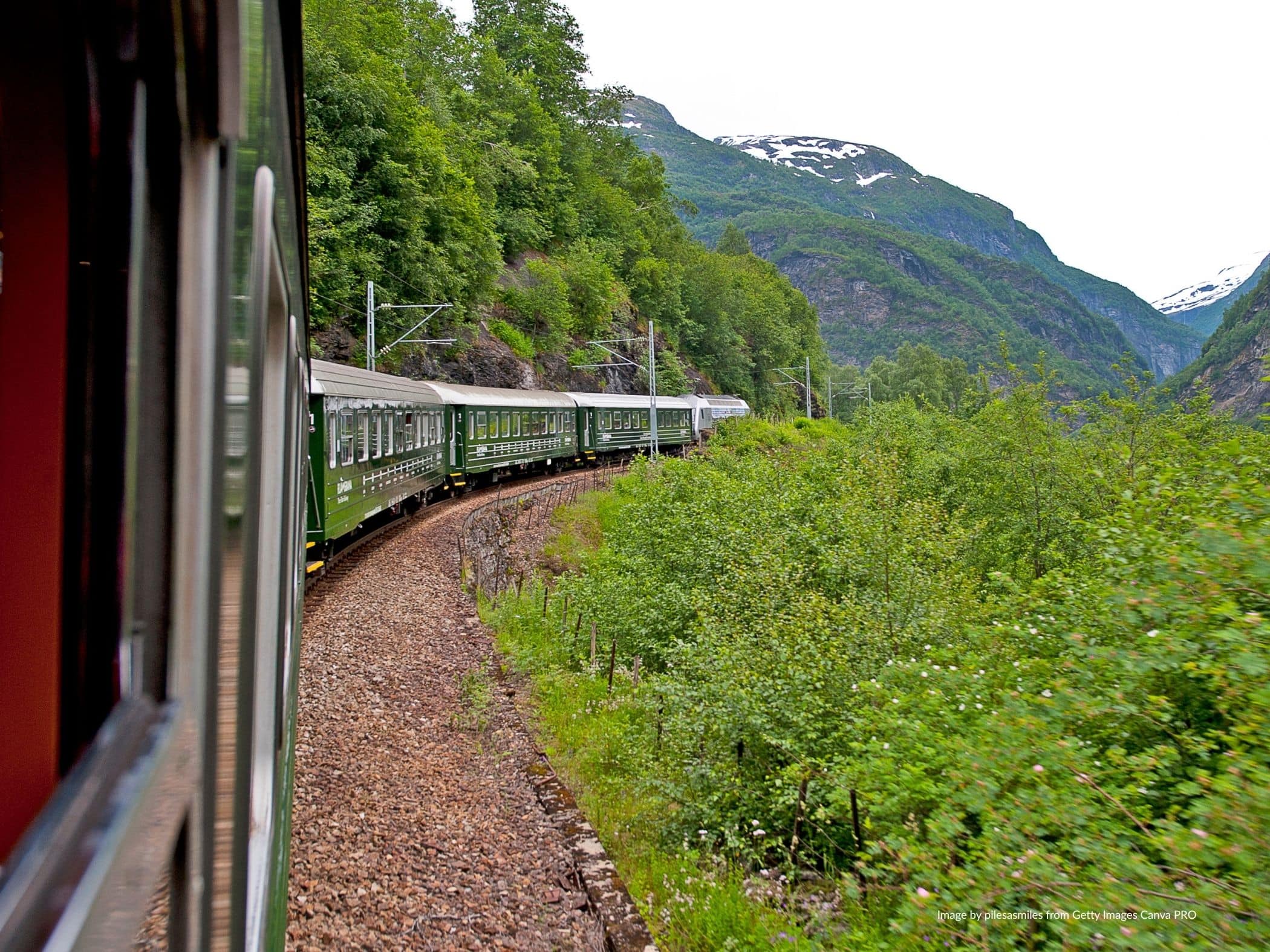 Flam Railway - Image by pilesasmiles from Getty Images Canva PRO