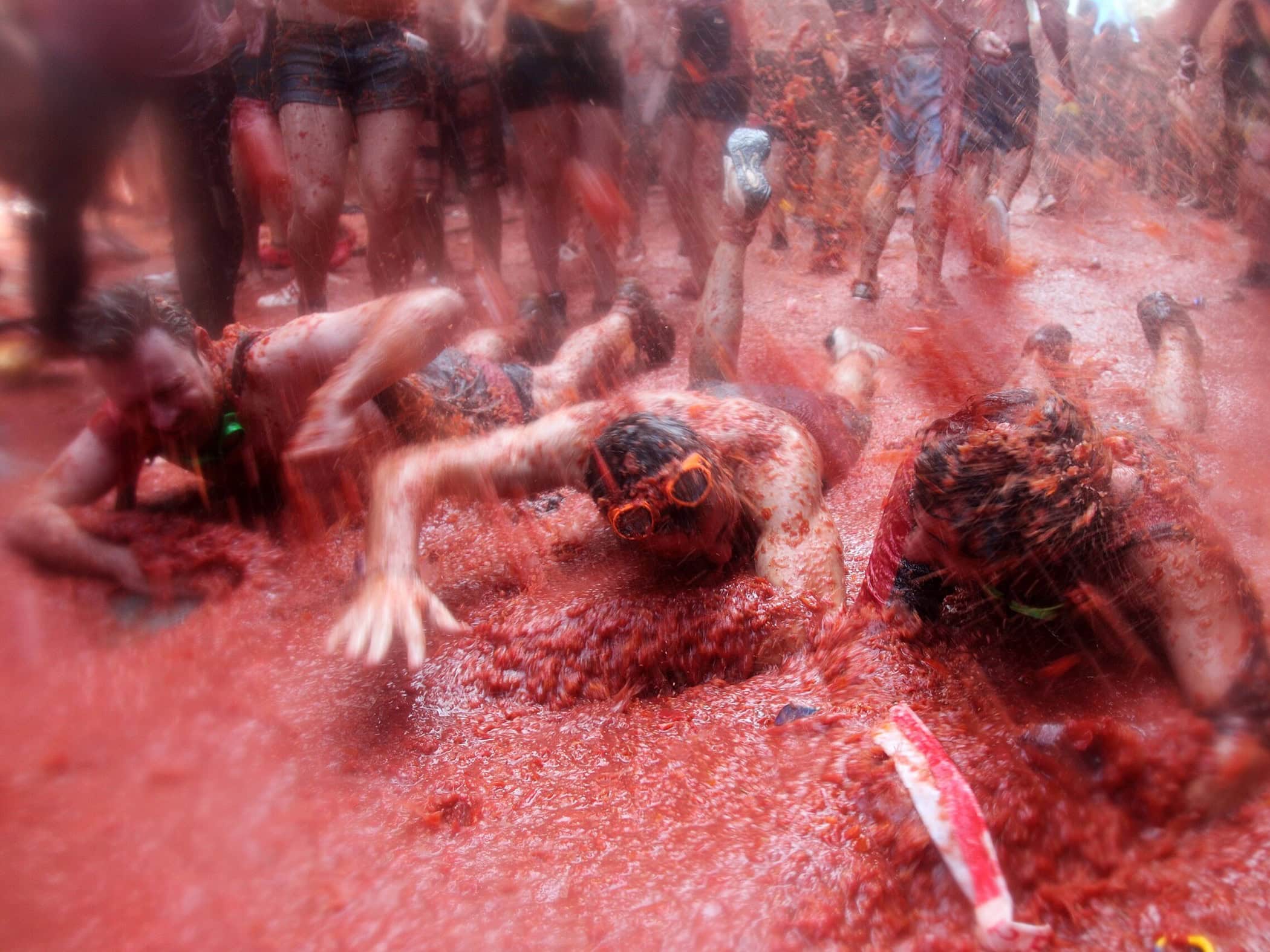 La Tomatina Spain - Image by flydime CC BY-SA 2.0 via Wikimedia Commons