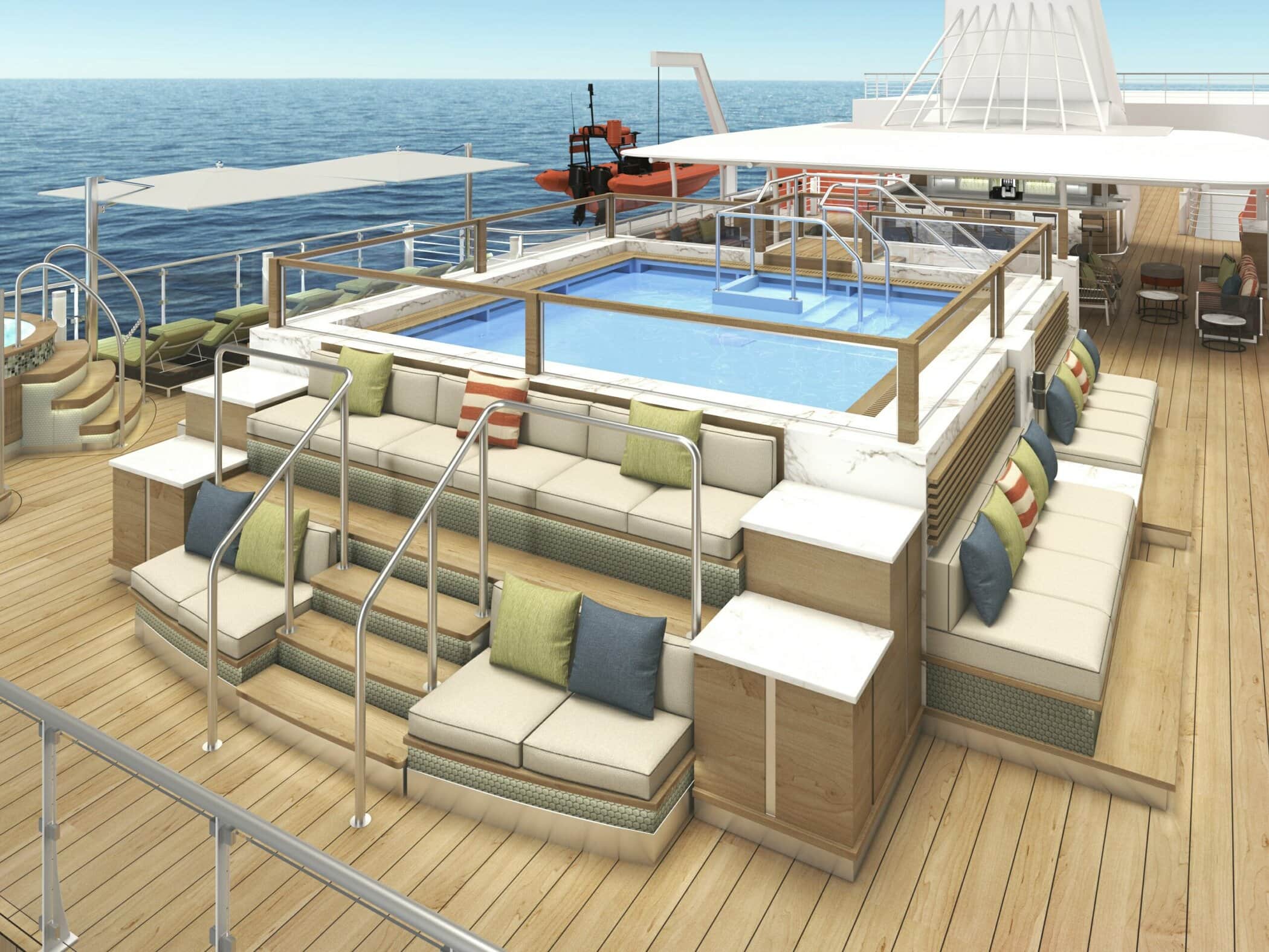 Sun Deck and Pool Render, Douglas Mawson
