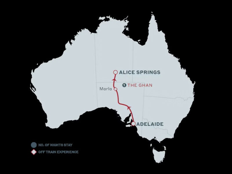 The Ghan - Adelaide to Alice Springs