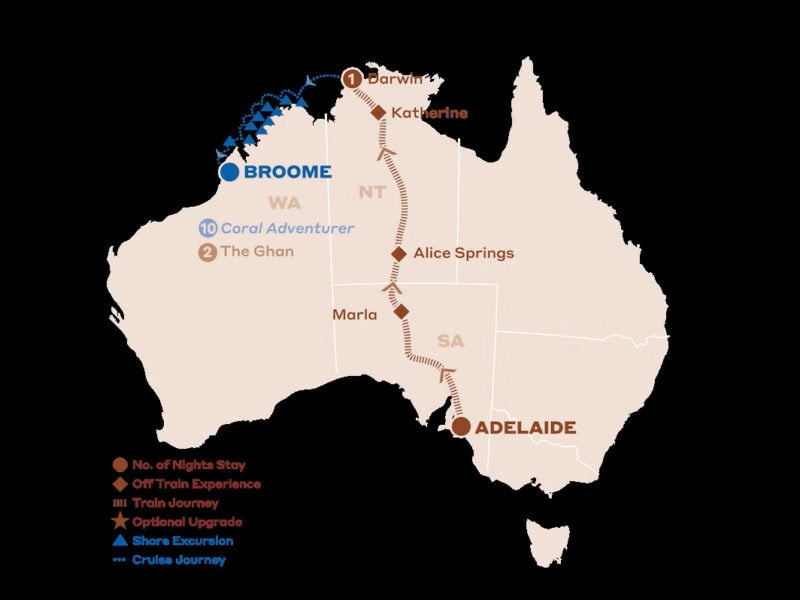 The Ghan - Adelaide to Darwin - Kimberley Pioneer