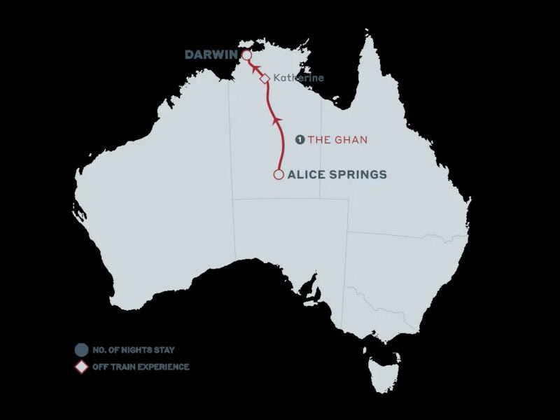 The Ghan - Alice Springs to Darwin