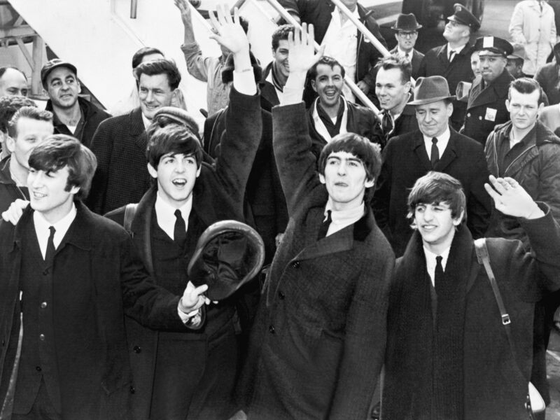 The Beatles arrive at JFK Airport