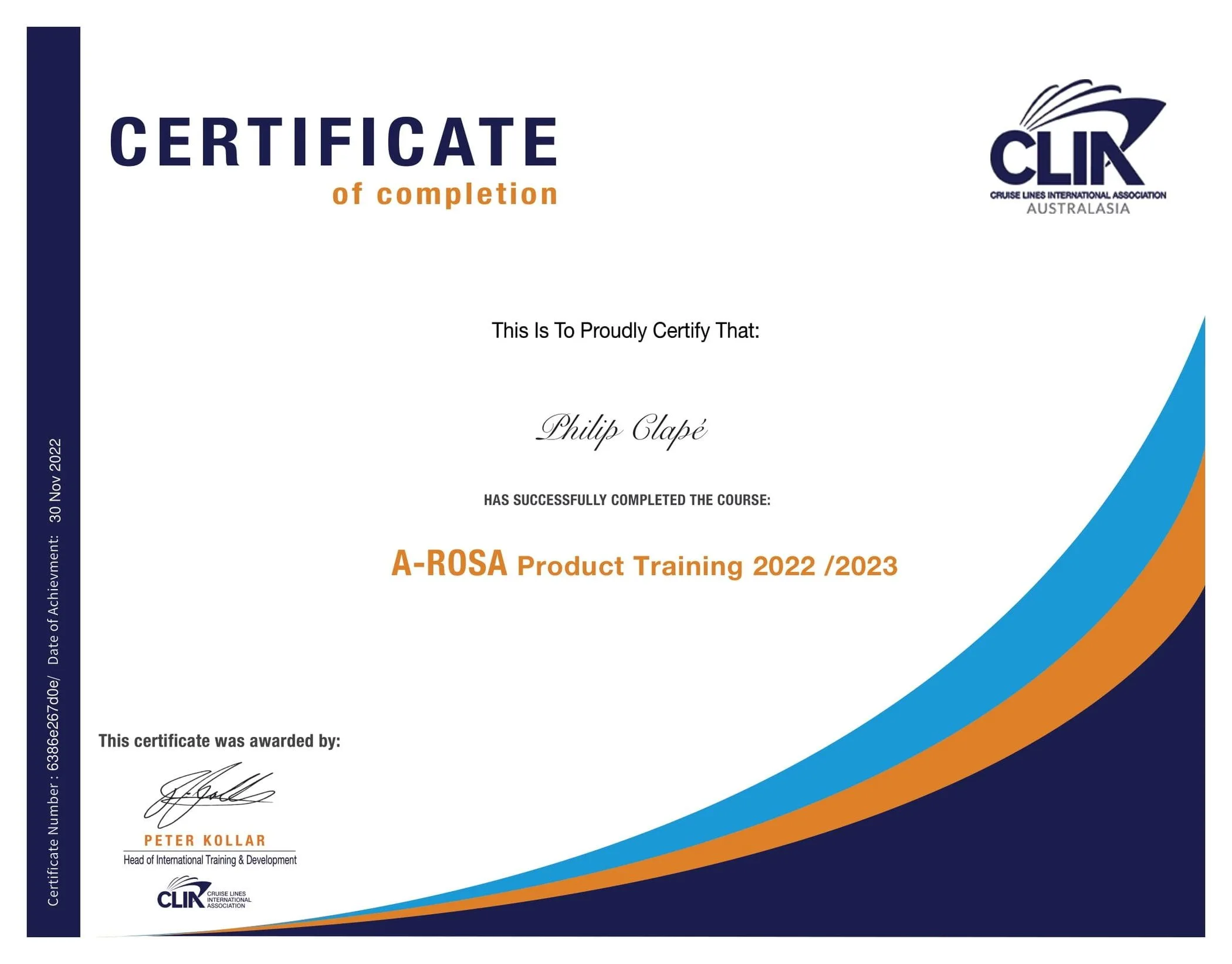 A Rosa Certificate - Philip Clape