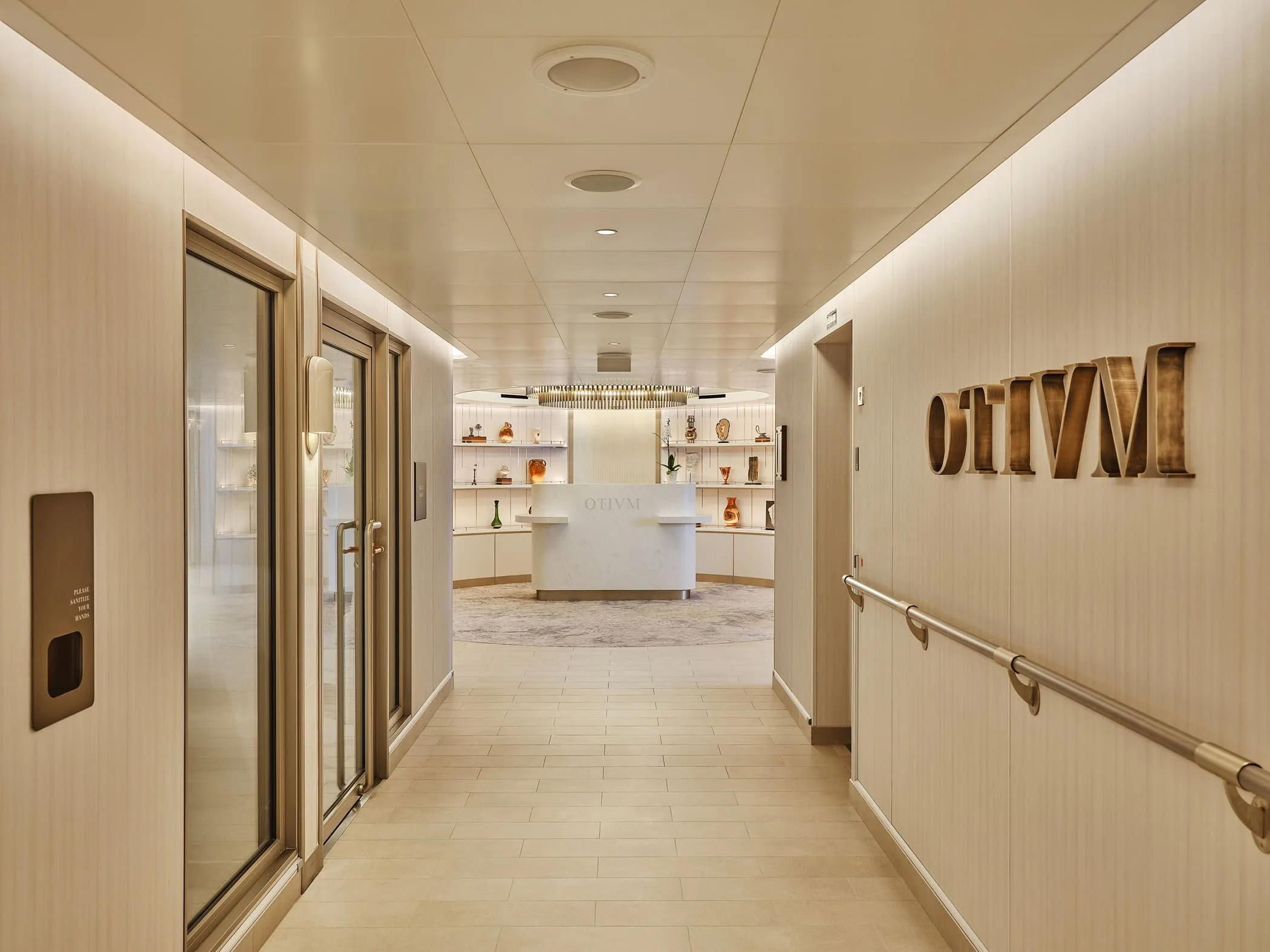 Spa entrance, Otium, Silver Dawn.