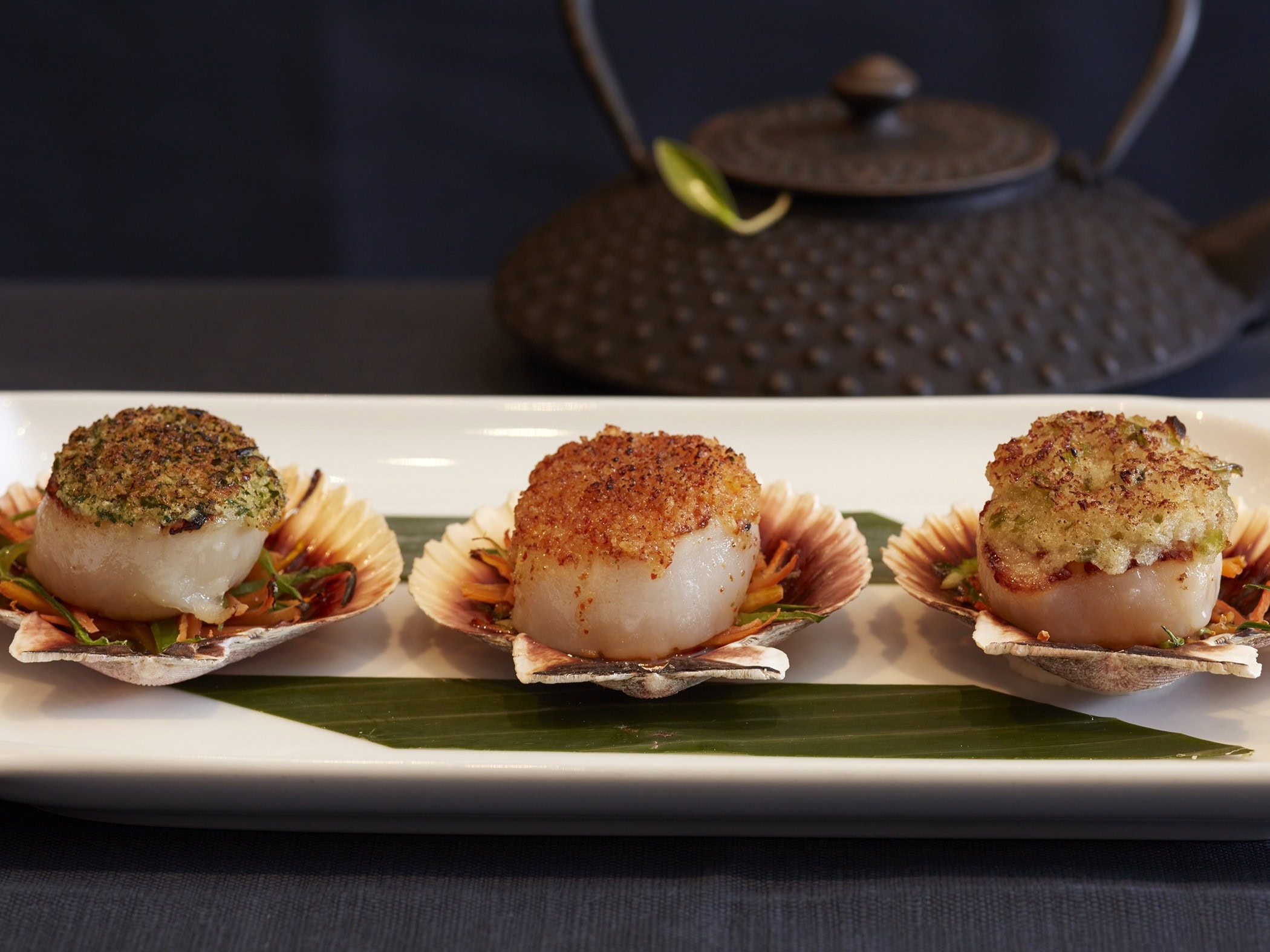 Red Ginger Bay Scallop Trilogy