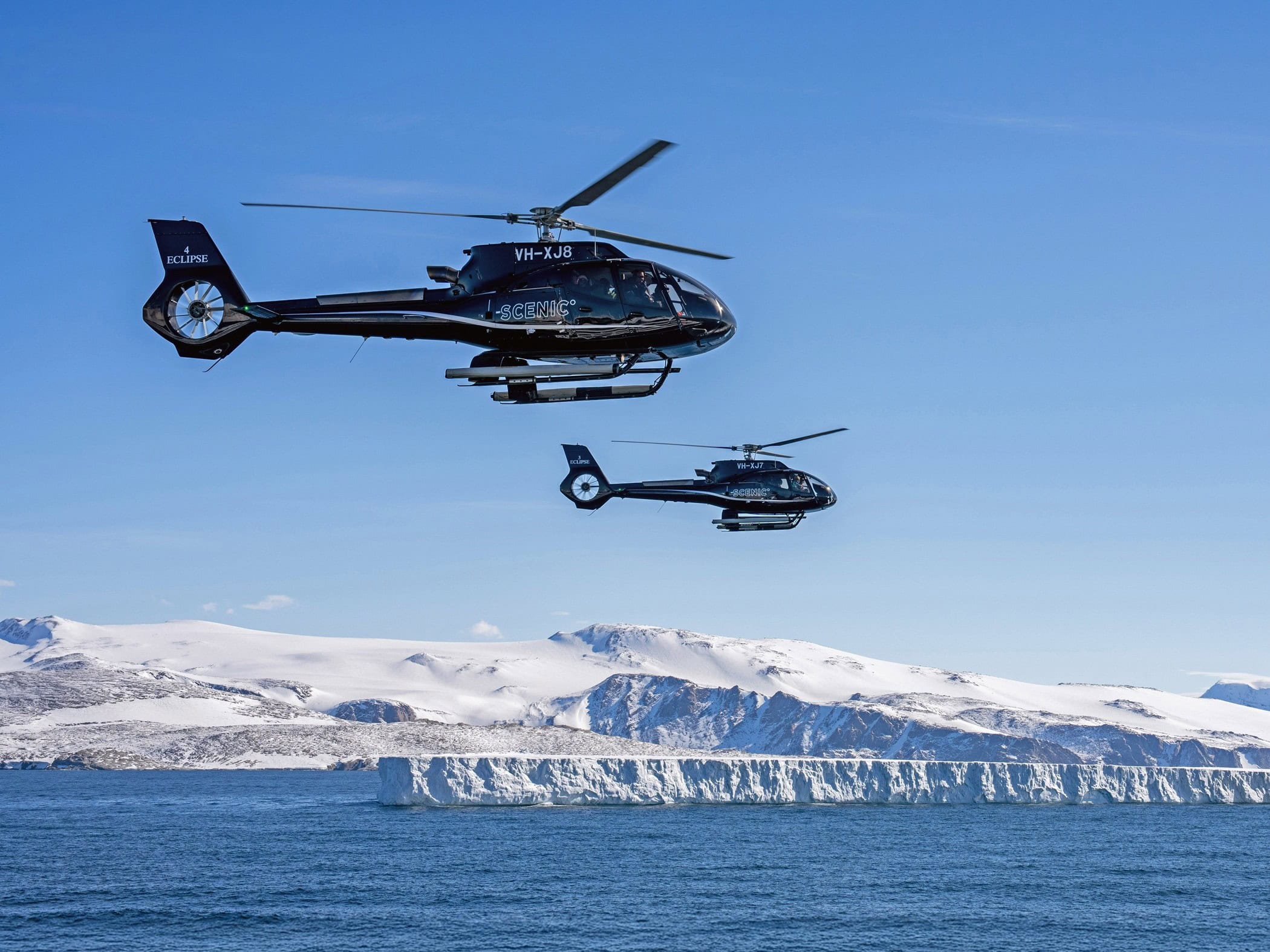 Ross Sea Dual Helicopter flight - East Antarctica
