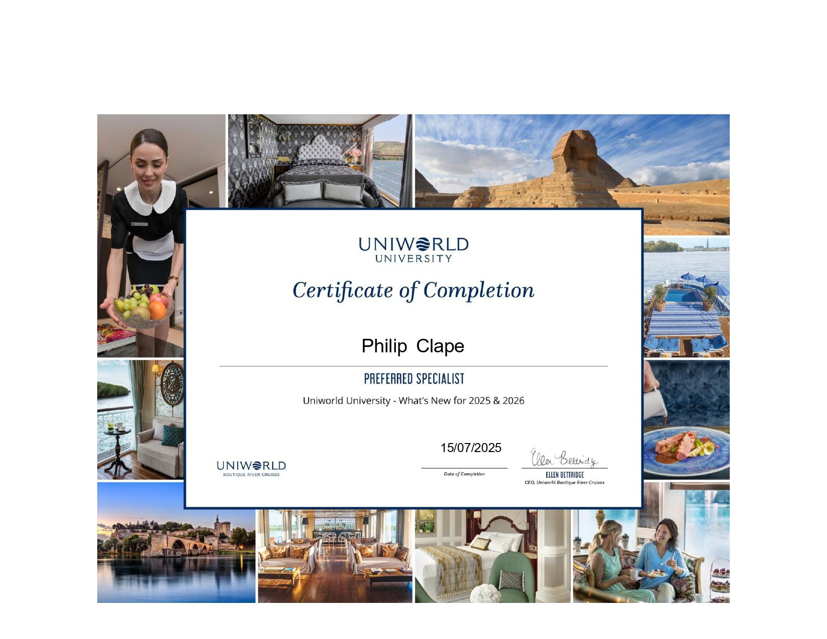 Uniworld Preferred Specialist Philip Clape