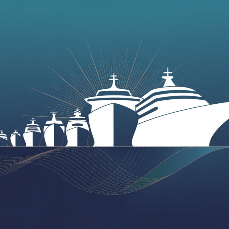 A sleek contemporary graphic design featuring new ships - AI Generated