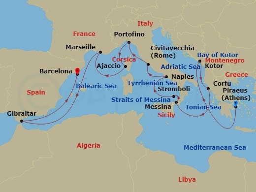Grand Mediterranean Rivieras - Map